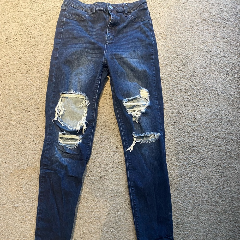 High waisted jeans